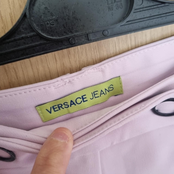 Versace jeans pink/black tapered ankle Grazer Trousers 28" waist Bnwt - Picture 4 of 4